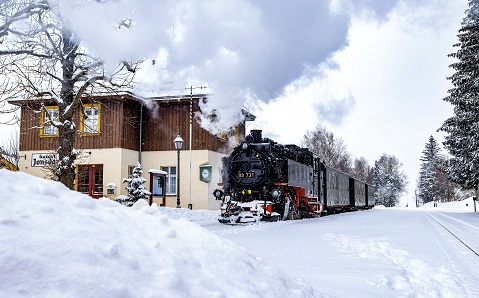 Zittauer Schmalspurbahn im Winter