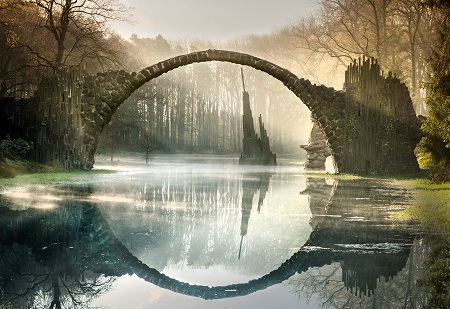 Rakotzbrücke im Rhododendronpark Kromlau