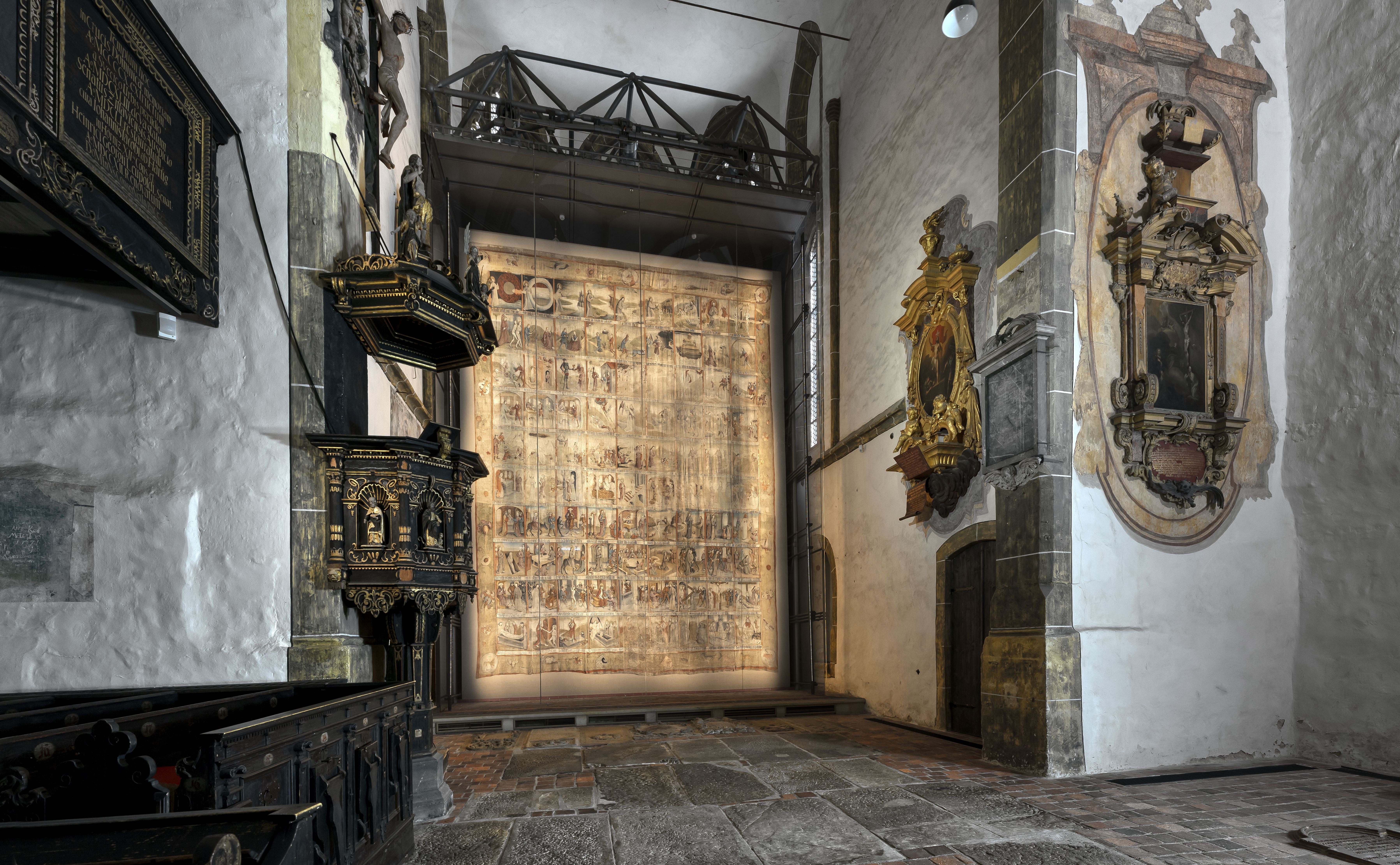 Gro&szlig;es Fastentuch in der Kirche zum Heiligen Kreuz Zittau