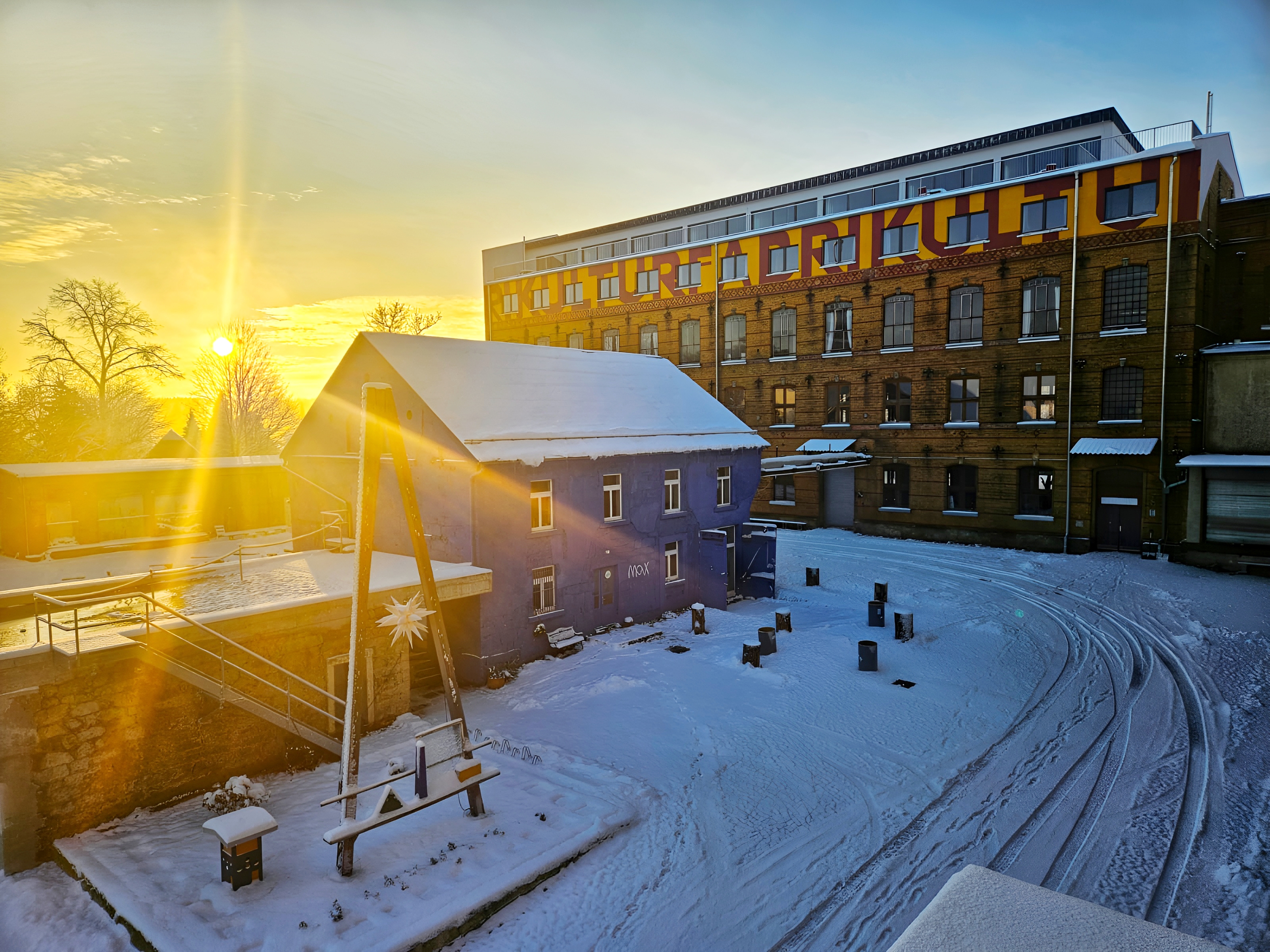 Kulturfabrik Sch&ouml;nbach im Winter